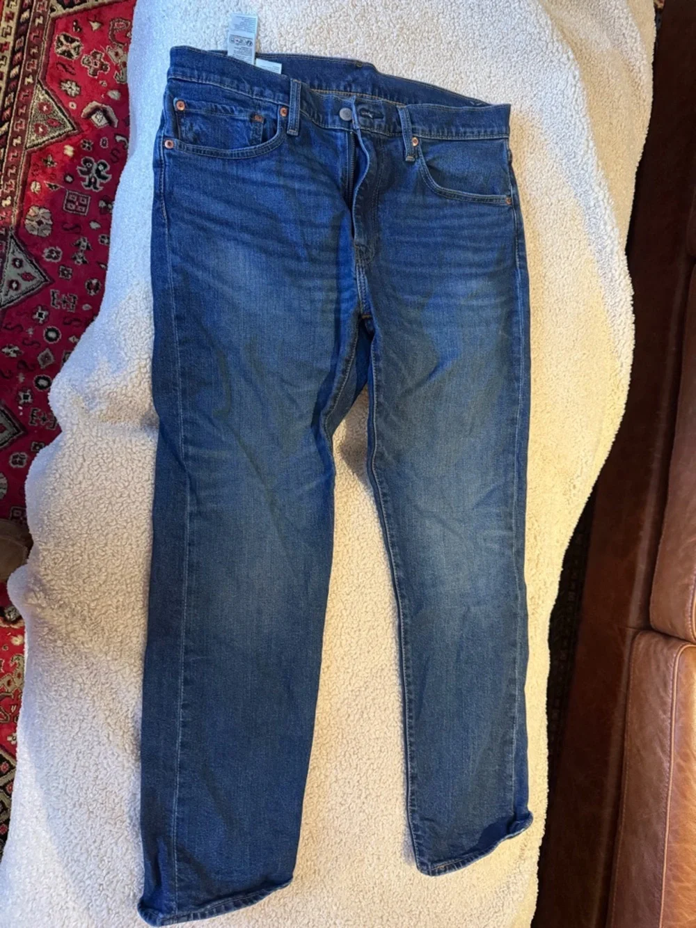 Levi’s 502 Men's Blue Denim Jeans 34-30 - Picture 2 of 3